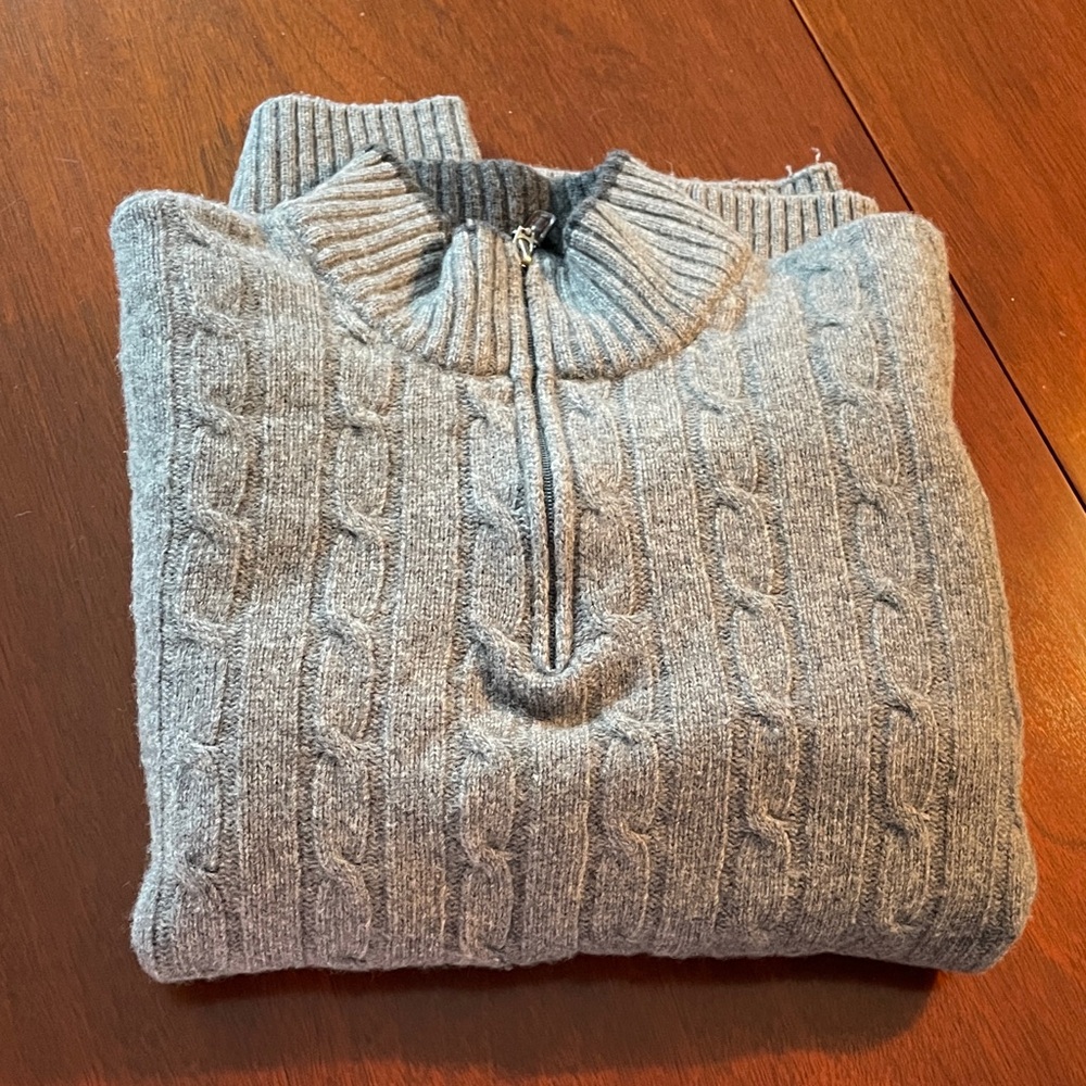 Daniele Blasi Gray Zip Up Sweater for Men in XL